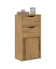 Armoire latérale avec tiroirs ODDA 40x24x79 cm bois massif pin | Mobilier & Déco