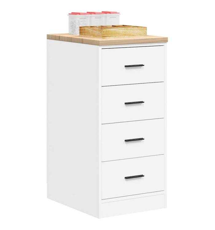 Armoire de rangement de garage blanc 40x51x85 cm bois de pin | Mobilier & Déco