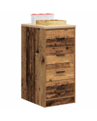 Armoire de rangement de garage vieux bois 40x51x85 cm bois pin | Mobilier & Déco