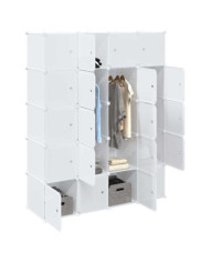 Cubes de rangement 20 pcs avec tiges de suspension PP | Mobilier & Déco