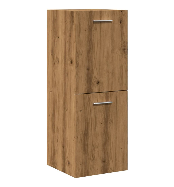 Armoire de salle de bain suspendue chêne artisanal 30x30x80 cm | Mobilier & Déco
