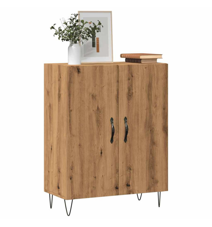 Buffet chêne artisanal 69,5x34x90 cm bois d'ingénierie | Mobilier & Déco