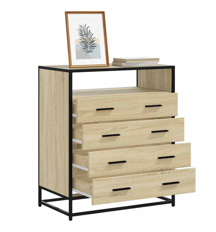 Commode chêne sonoma 70x41x83,5 cm bois d'ingénierie | Mobilier & Déco