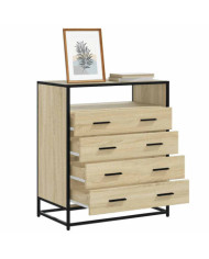Commode chêne sonoma 70x41x83,5 cm bois d'ingénierie | Mobilier & Déco