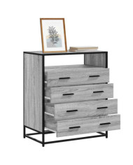 Commode sonoma gris 70x41x83,5 cm bois d'ingénierie | Mobilier & Déco