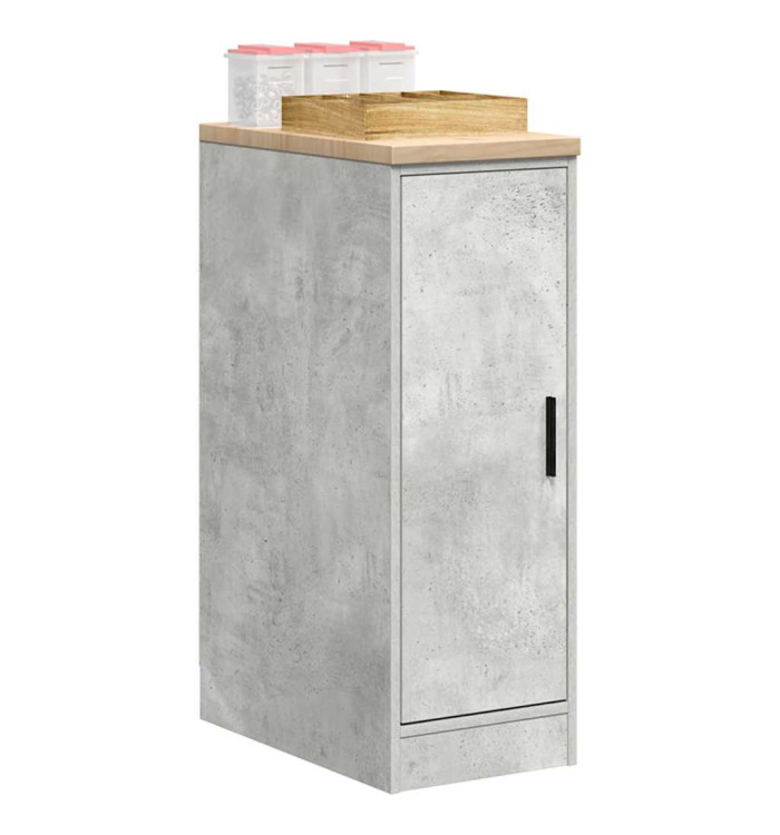 Armoire de rangement de garage gris béton 30x51x85 cm bois pin | Mobilier & Déco