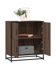 Buffet chêne marron 68x35x76 cm bois d'ingénierie | Mobilier & Déco