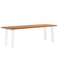 Table à manger et bord naturel bois massif chêne rectangulaire | Mobilier & Déco
