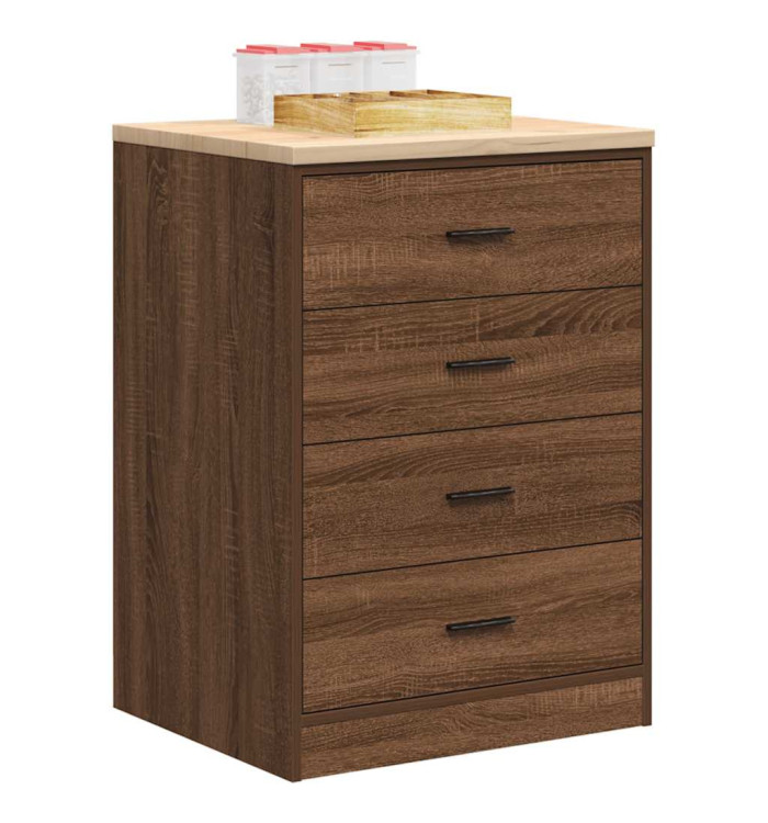 Armoire de rangement de garage chêne marron 60x51x85cm bois pin | Mobilier & Déco
