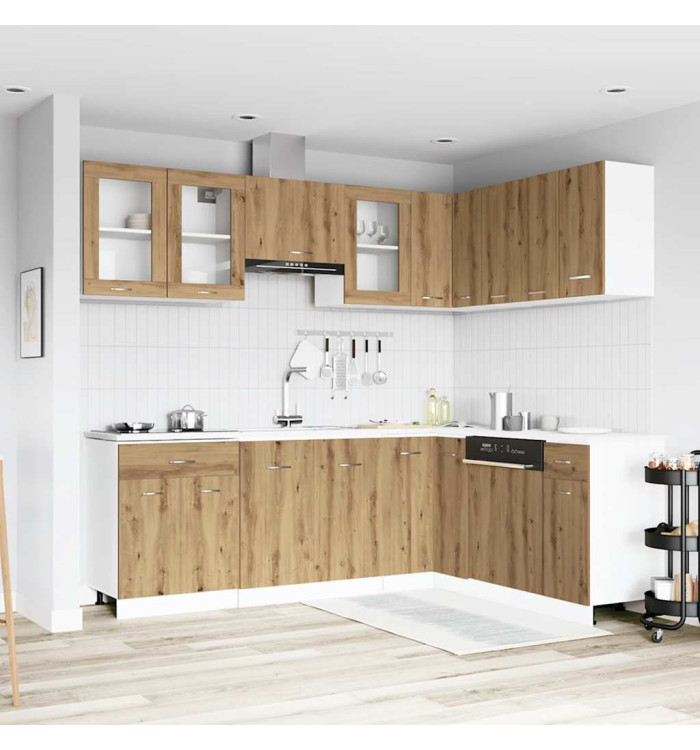 Ensemble d'armoires de cuisine 11 pcs chêne artisanal | Mobilier & Déco