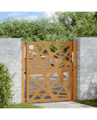 Porte de jardin acier résistant aux intempéries design lumière | Mobilier & Déco