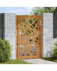 Porte de jardin acier résistant aux intempéries design lumière | Mobilier & Déco