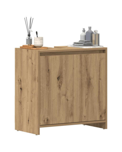 Armoire lavabo de salle de bain chêne artisanal 60x33x60 cm | Mobilier & Déco