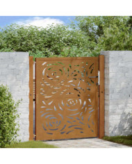 Porte jardin acier résistant aux intempéries conception flamme | Mobilier & Déco
