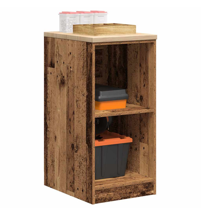 Armoire de rangement de garage vieux bois 40x51x85 cm bois pin | Mobilier & Déco