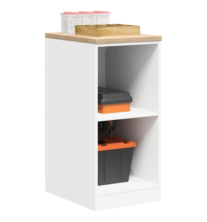 Armoire de rangement de garage blanc 40x51x85 cm bois de pin | Mobilier & Déco
