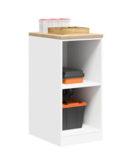 Armoire de rangement de garage blanc 40x51x85 cm bois de pin | Mobilier & Déco