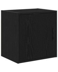 Armoire murale de garage noir bois d'ingénierie | Mobilier & Déco