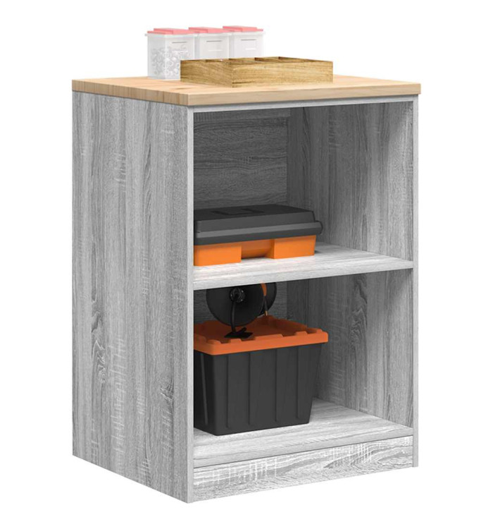 Armoire de rangement de garage sonoma gris 60x51x85 cm bois pin | Mobilier & Déco