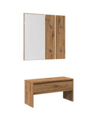 Ensemble de meubles de couloir chêne artisanal bois ingénierie | Mobilier & Déco