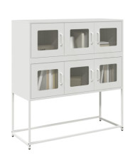 Buffet blanc 100,5x39x107 cm acier laminé à froid | Mobilier & Déco