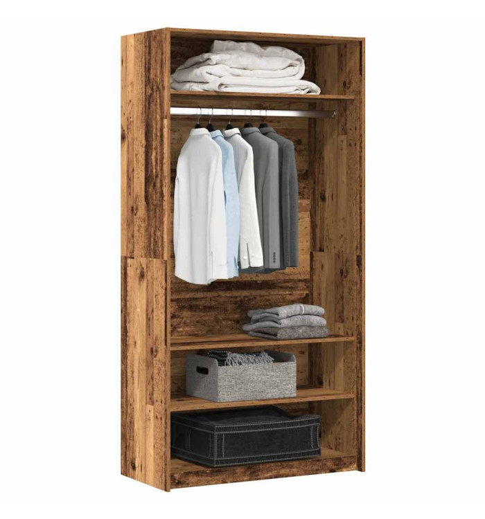 Garde-robe vieux bois 100x50x200 cm bois d'ingénierie | Mobilier & Déco