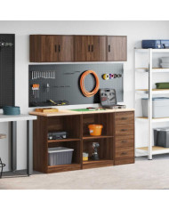 Armoires de garage 6 pcs chêne marron bois d'ingénierie | Mobilier & Déco