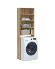 Meuble pour machine à laver chêne artisanal 64x24x190 cm | Mobilier & Déco