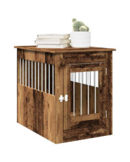 Meuble de cage chiens vieux bois 55x80x68 cm bois d'ingénierie | Mobilier & Déco