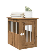 Meuble de cage pour chiens chêne artisanal 45x62x59 cm | Mobilier & Déco