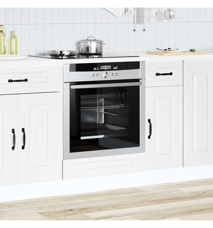 Armoire à four Kalmar blanc bois d'ingénierie | Mobilier & Déco