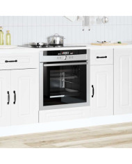 Armoire à four Kalmar blanc bois d'ingénierie | Mobilier & Déco