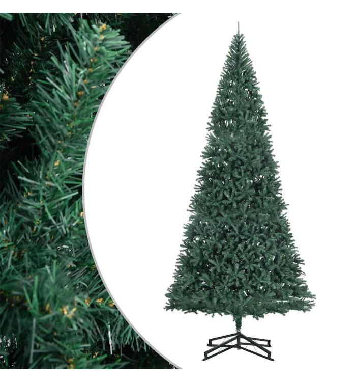 Sapin de Noël artificiel avec support vert 500 cm PVC | Mobilier & Déco