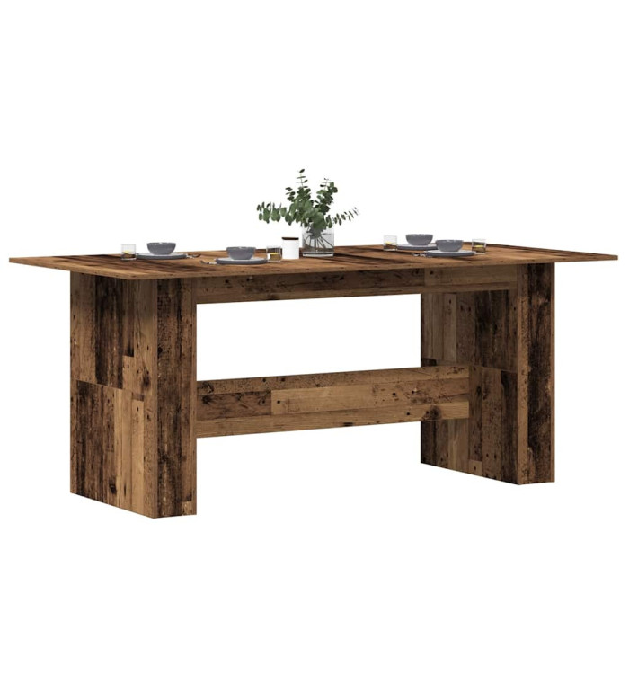 Table à manger vieux bois 180x90x76 cm bois d'ingénierie | Mobilier & Déco