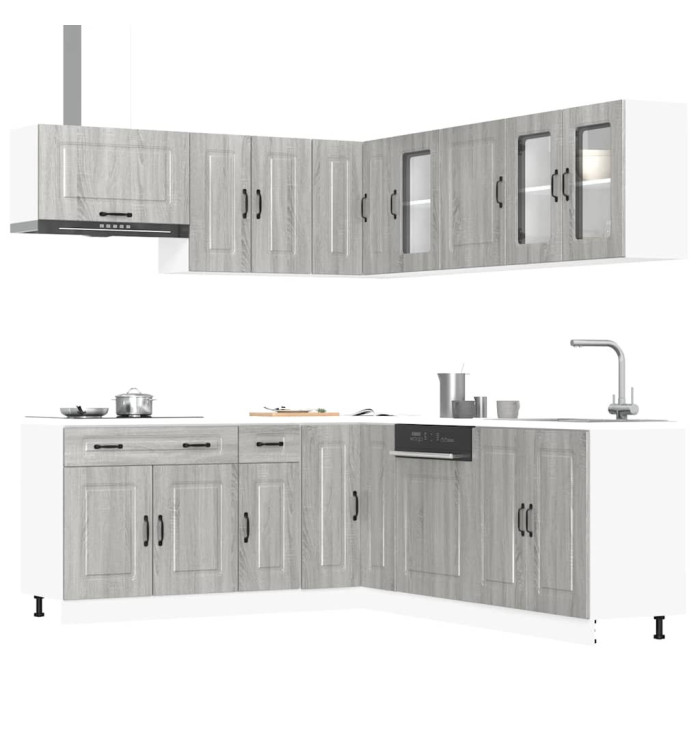 Ensemble d'armoires de cuisine 11 pcs Kalmar bois d'ingénierie | Mobilier & Déco