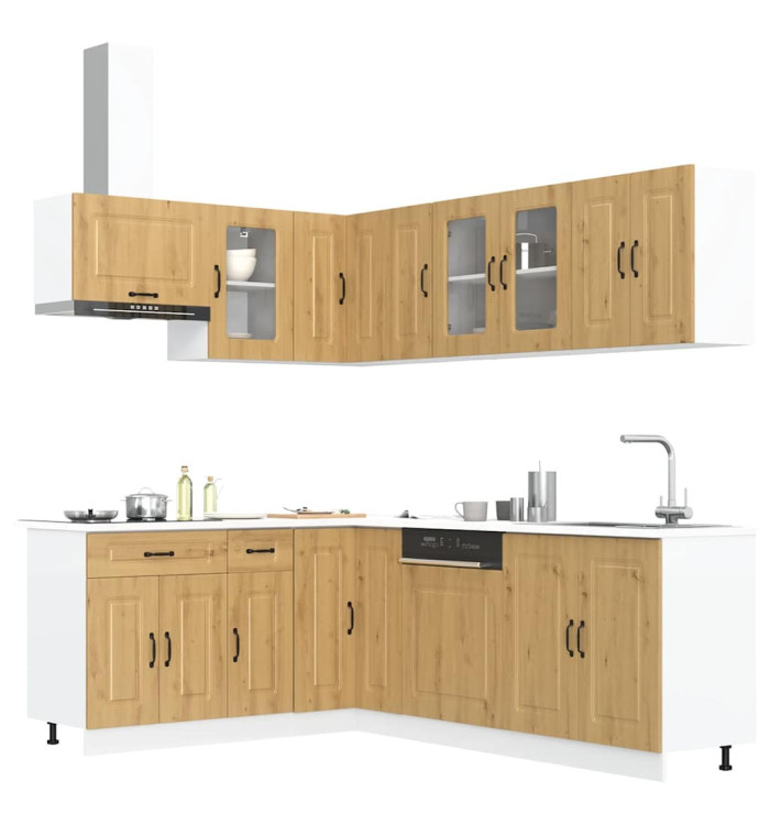 Ensemble d'armoires de cuisine 11 pcs Kalmar bois d'ingénierie | Mobilier & Déco