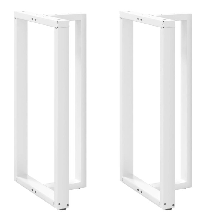 Pieds de table de bar en T, 2 pièces, blanc, 60 x 35 x (110-111) cm, acier | Mobilier & Déco