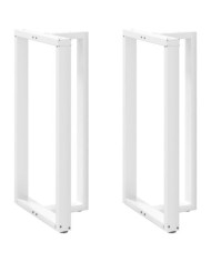 Pieds de table de bar en T, 2 pièces, blanc, 60 x 35 x (110-111) cm, acier | Mobilier & Déco