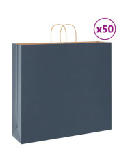Sacs en papier 50 pcs avec poignées bleu 54x15x49 cm | Mobilier & Déco