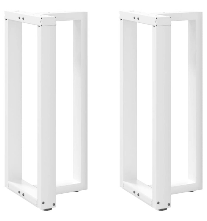 Pieds de table de bar en T, 2 pièces, blanc, 50 x 35 x (90-91) cm, acier | Mobilier & Déco