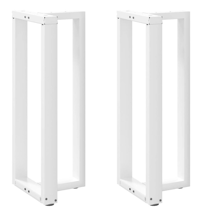 Pieds de table de bar en T, 2 pièces, blanc, 50 x 35 x (100-101) cm, acier | Mobilier & Déco