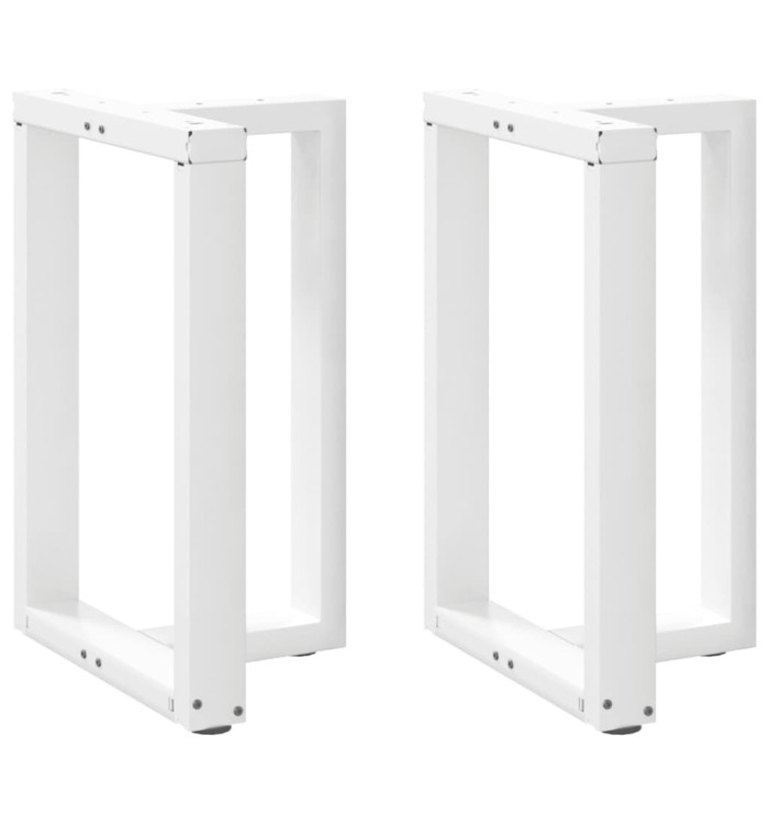 Pieds de table à manger en T 2 pièces Blanc 50 x 35 x (72-73) cm Acier | Mobilier & Déco