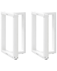 Pieds de table à manger en T 2 pièces Blanc 50 x 35 x (72-73) cm Acier | Mobilier & Déco