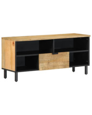 Meuble TV marron 100x33x46 cm bois massif de manguier | Mobilier & Déco