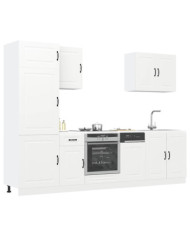 Ensemble d'armoires cuisine 7pcs Kalmar blanc bois d'ingénierie | Mobilier & Déco