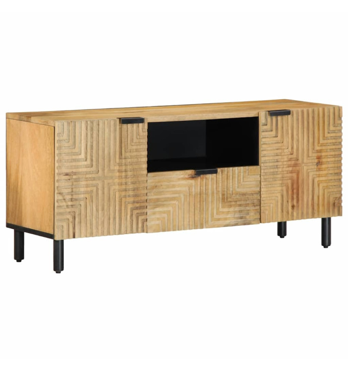 Meuble TV marron 105x33x46 cm Bois massif de manguier | Mobilier & Déco