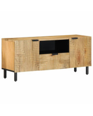 Meuble TV marron 105x33x46 cm Bois massif de manguier | Mobilier & Déco