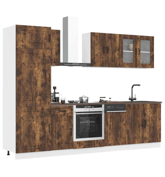 Ensemble d'armoires de cuisine 8 pcs Kalmar bois d'ingénierie | Mobilier & Déco