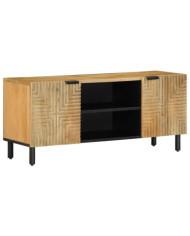 Meuble TV marron 105x33x46 cm Bois massif de manguier | Mobilier & Déco