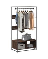 Armoire chêne marron 90x50x180 cm bois d'ingénierie | Mobilier & Déco